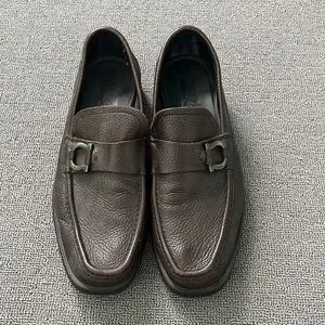 Salvatore Ferragamo Buckle Brown Leather Men’s Dress Loafers Shoe Size 11.5 2E Salvatore Ferragamo Loafer Brown Casual Shoes for Men for  main image 4